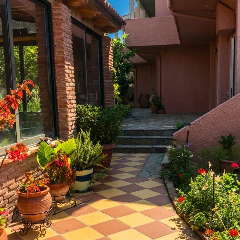 Swimming pool with mountain views at hotel property in Limi, Evia