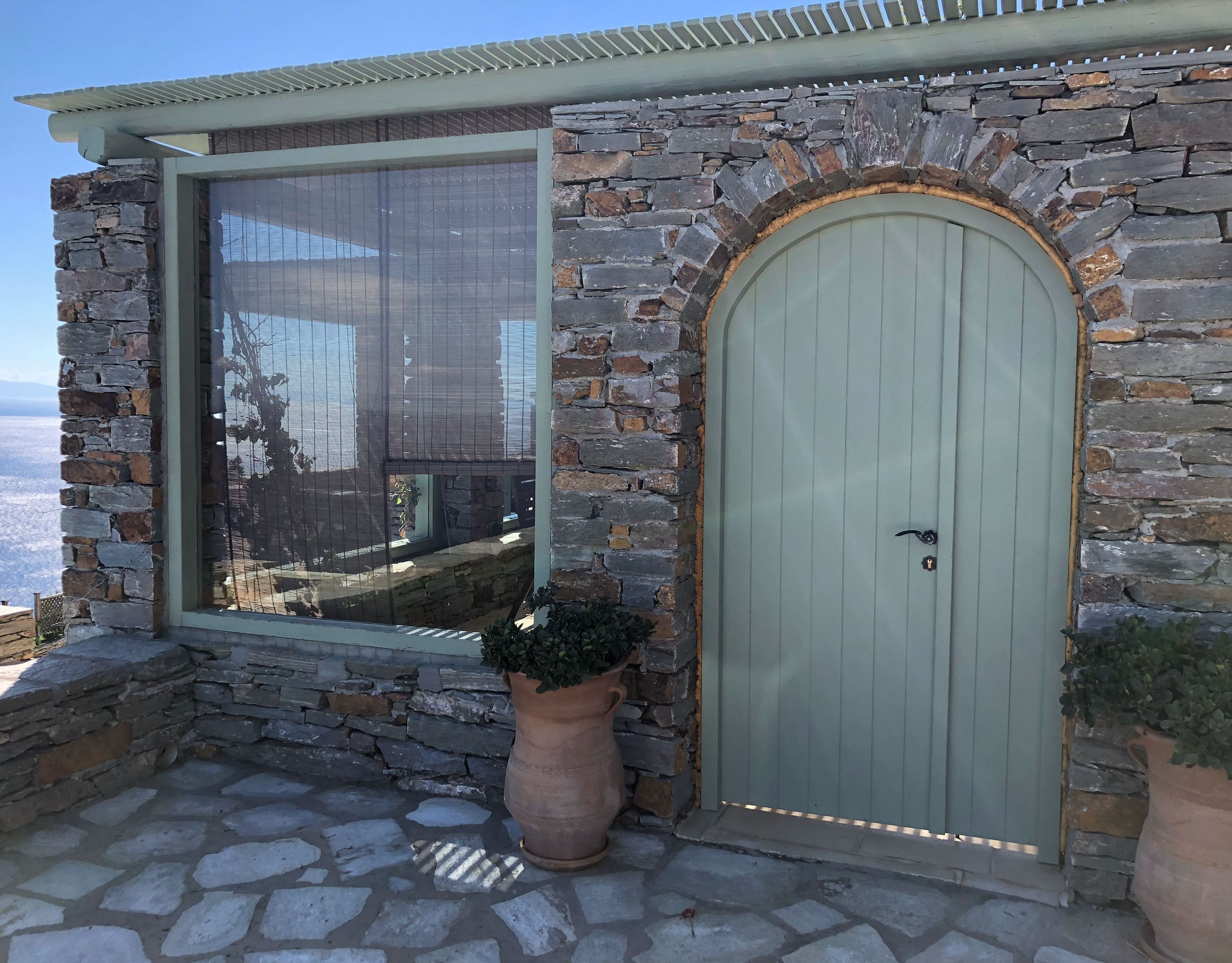 Open Aegean sea view with sailboat from Kea (Tzia)