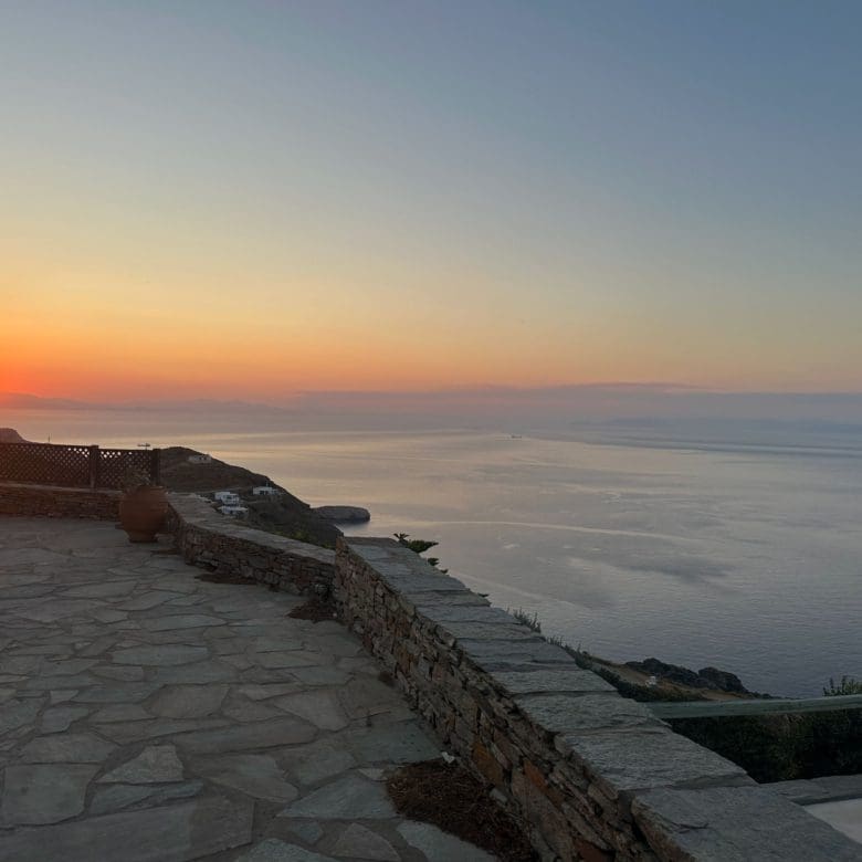 Terrace corner with sea view at Kea (Tzia) maisonette