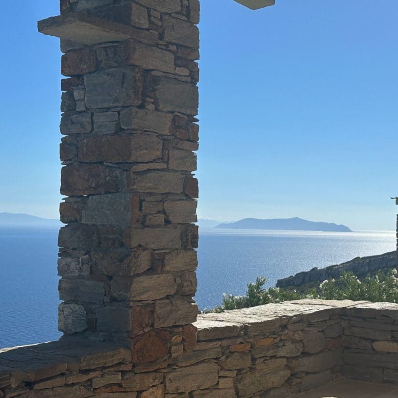 Sea view from the terrace in North Kea (Tzia), Greece