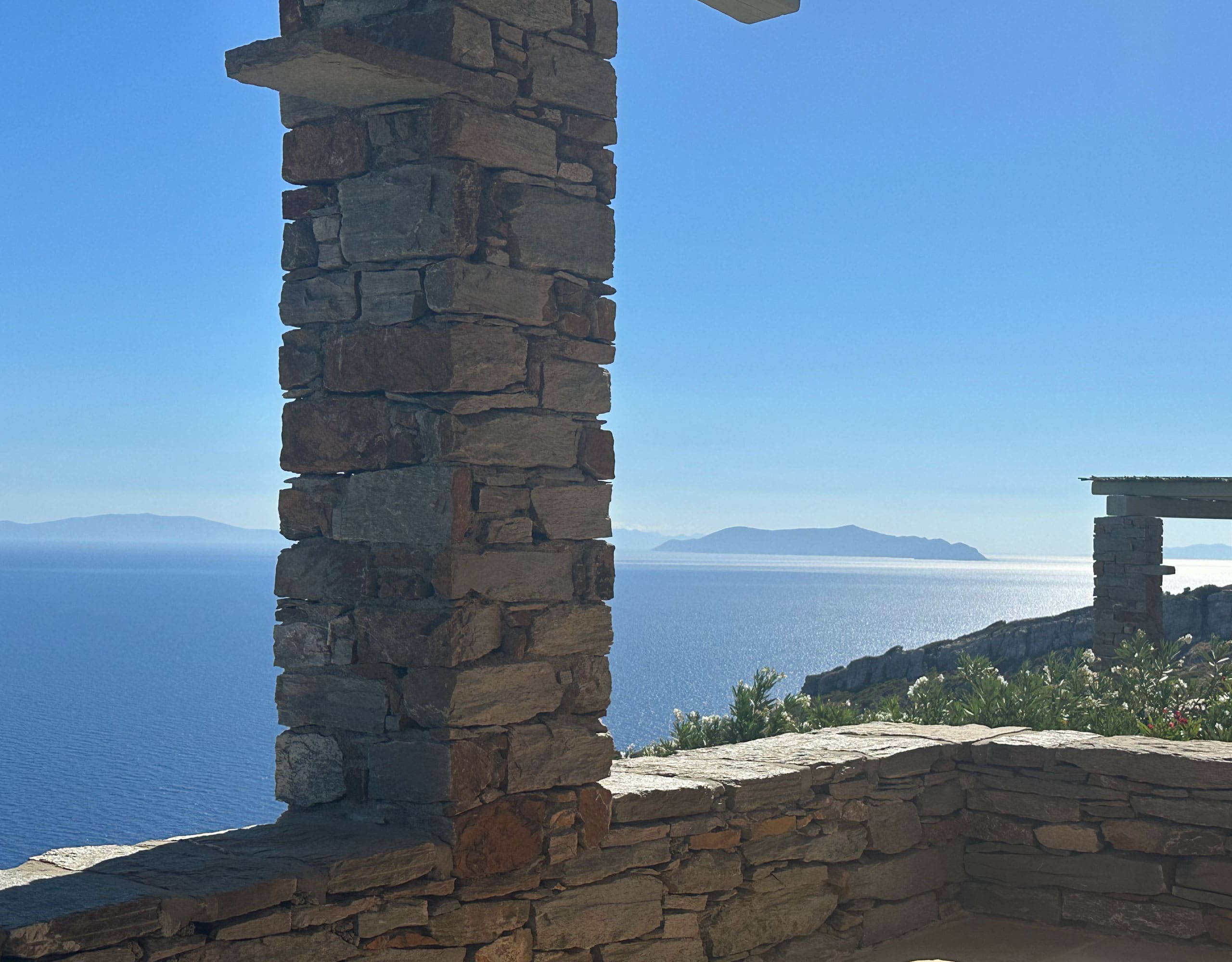 Sea view from the terrace in North Kea (Tzia), Greece
