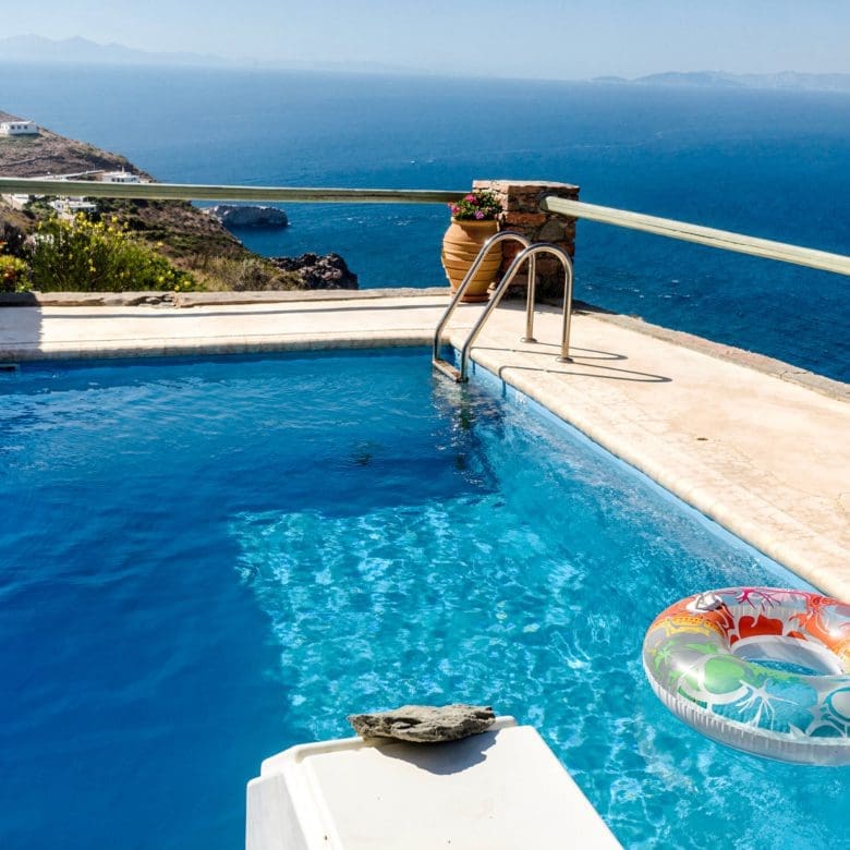 Private pool with panoramic Aegean sea view in Kea (Tzia)