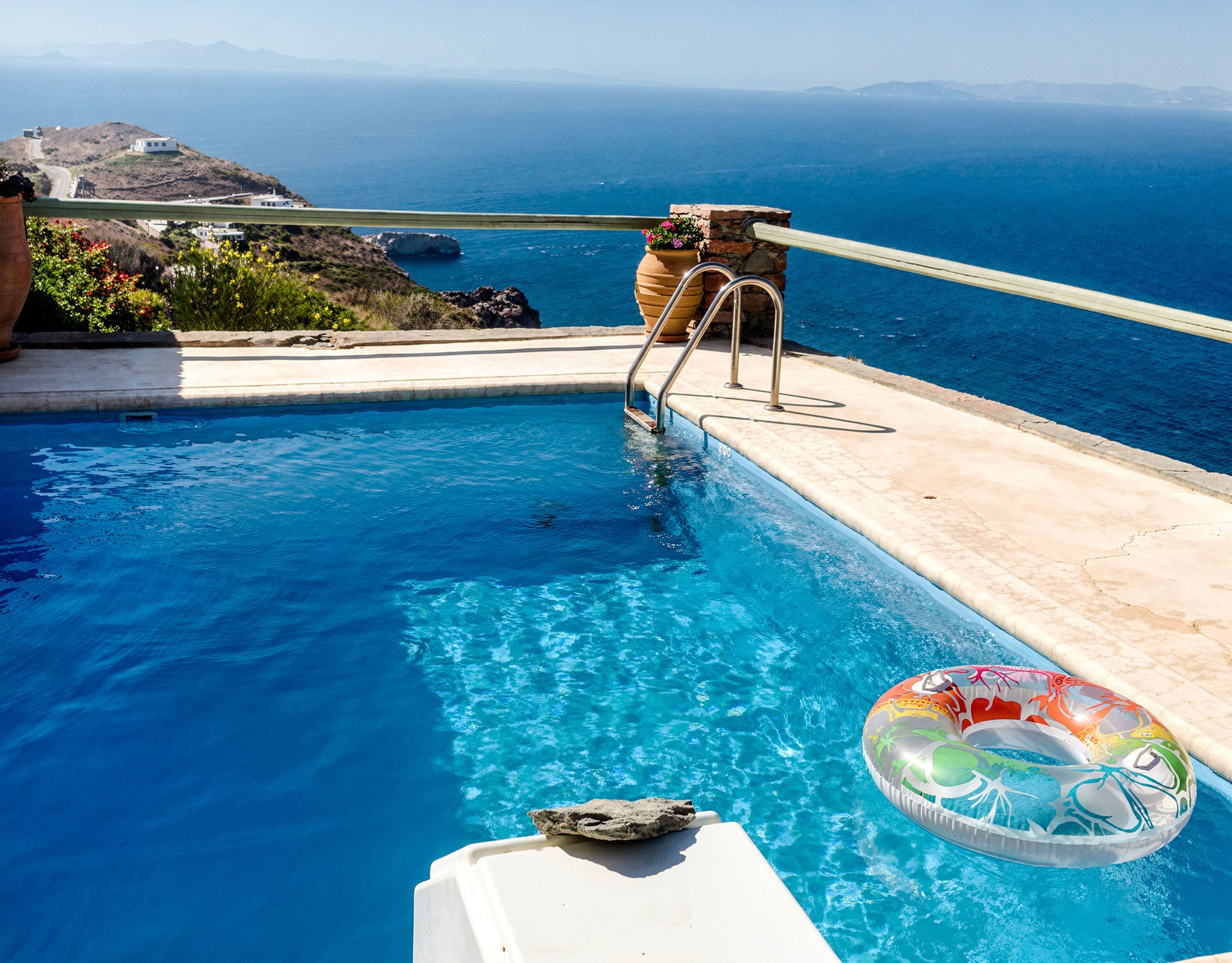 Private pool with panoramic Aegean sea view in Kea (Tzia)