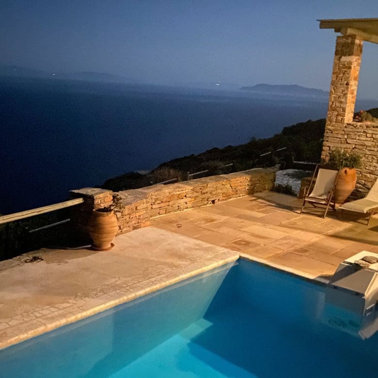 Private pool with panoramic Aegean sea view in Kea (Tzia)