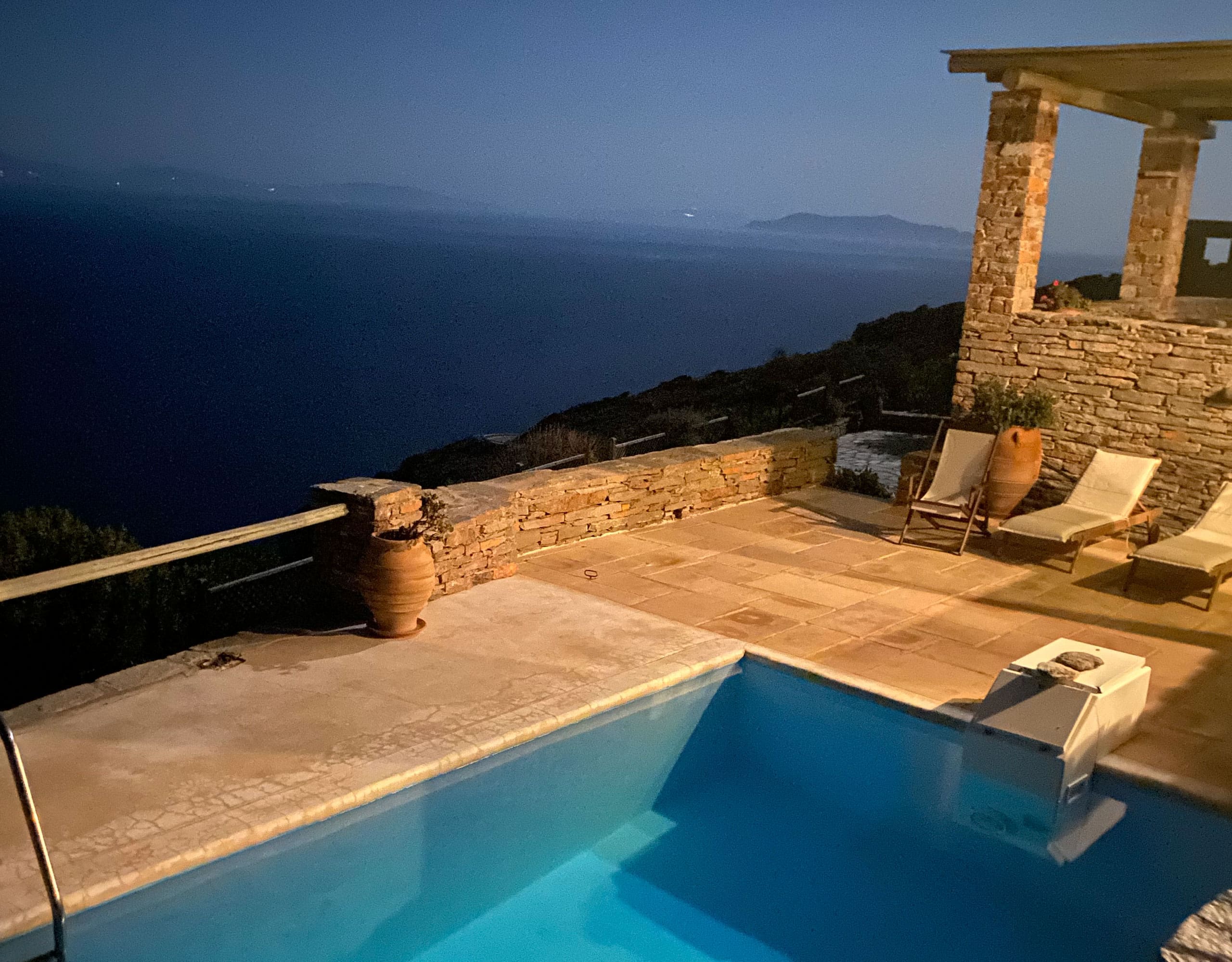 Private pool with panoramic Aegean sea view in Kea (Tzia)