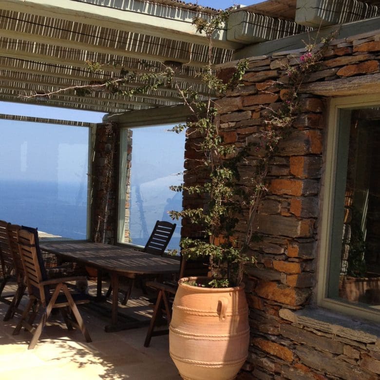 Close-up of the private pool in Kea (Tzia) maisonette