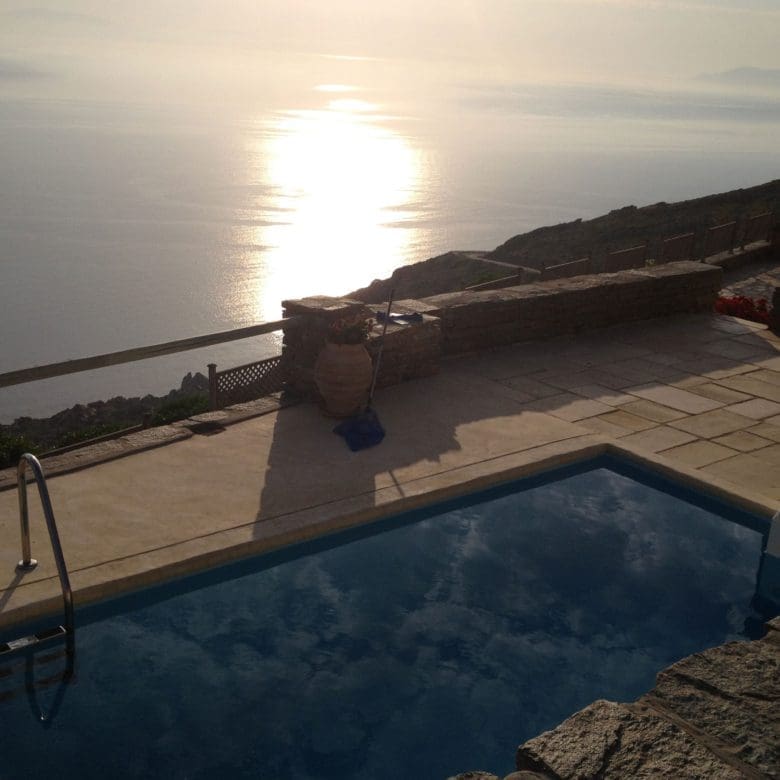 Evening Aegean sea view from North Kea (Tzia)