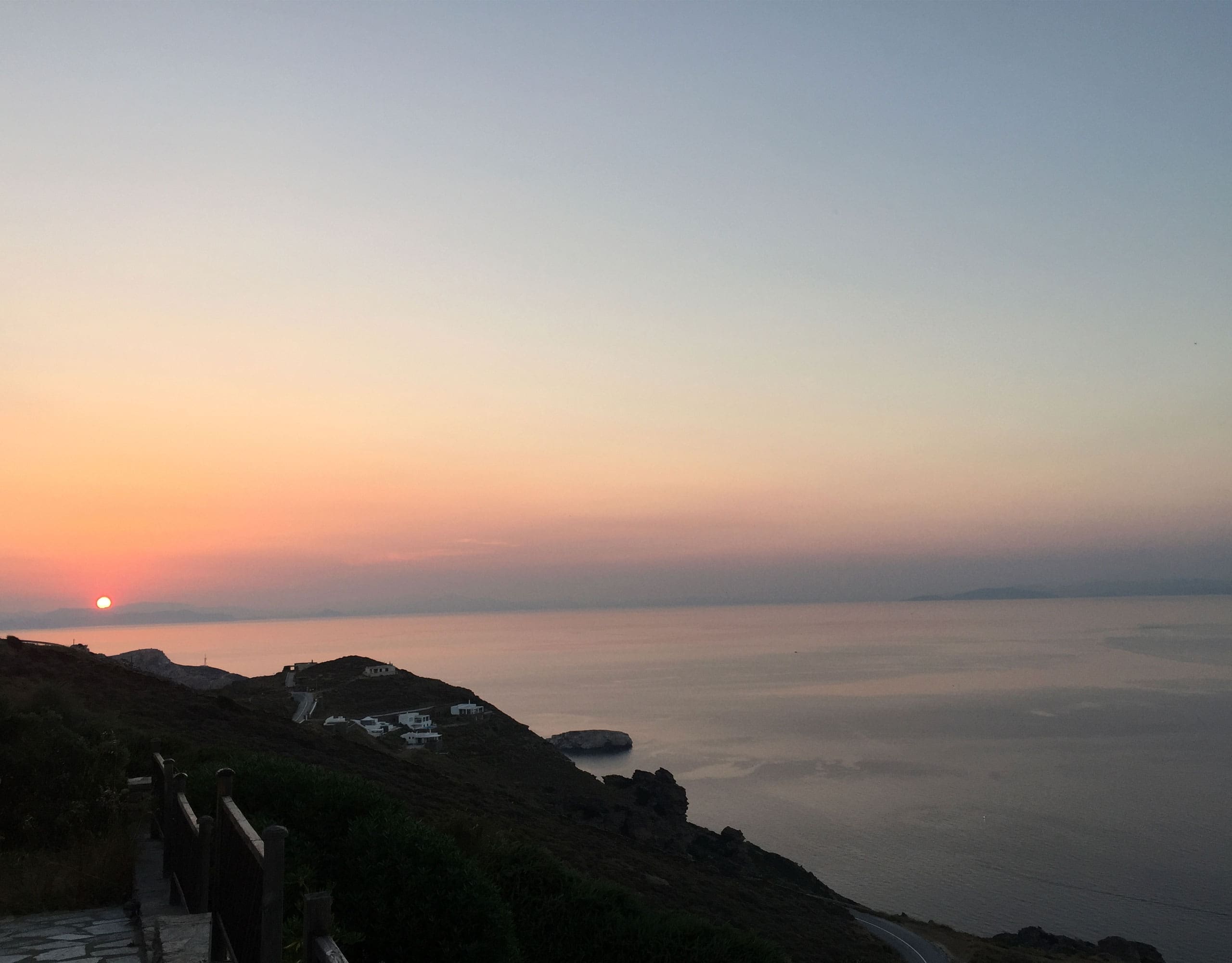 Front exterior of the stone-clad maisonette in Kea (Tzia), Greece